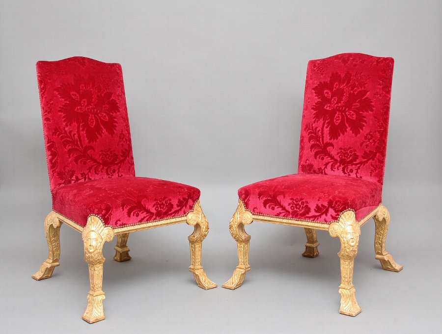 Pair of George 1 style chairs